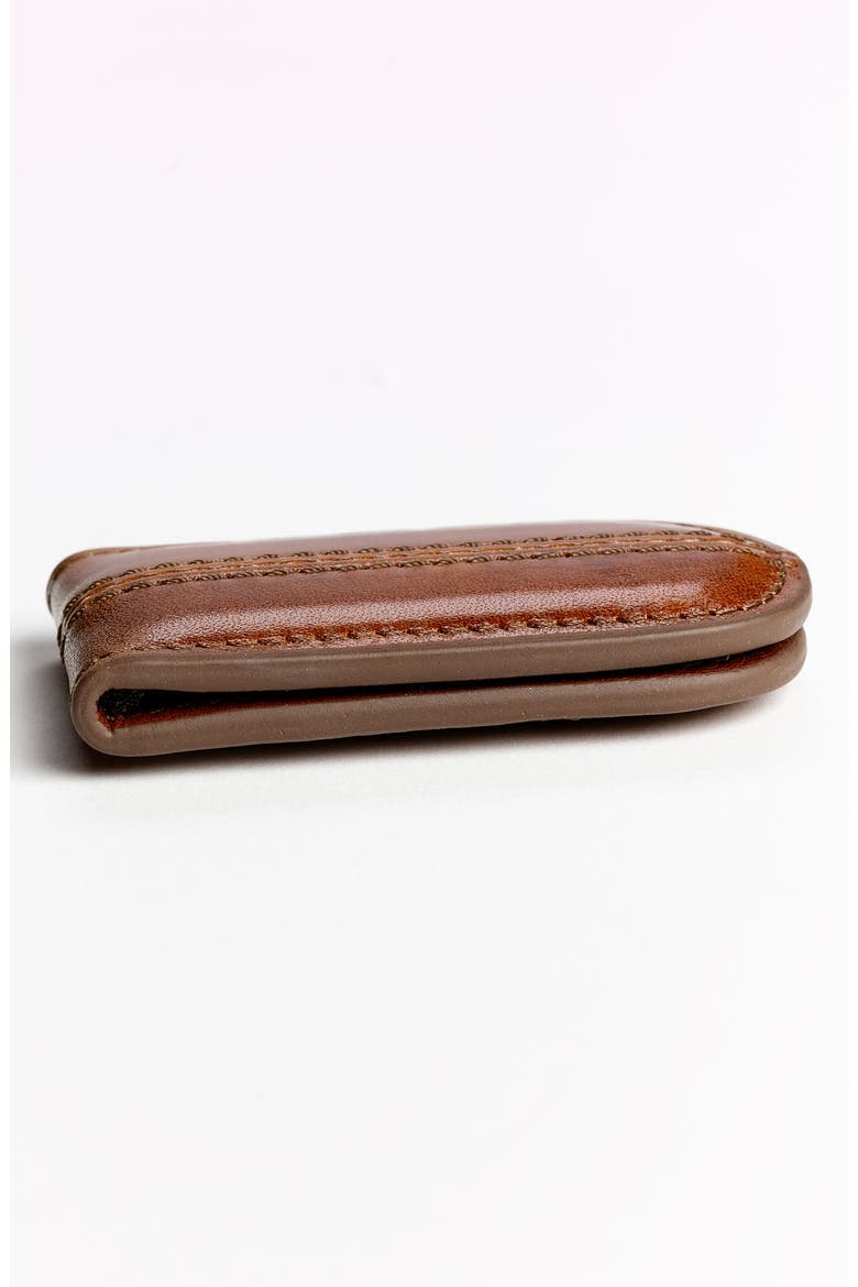 Leather Money Clip, Alternate, color, AMBER