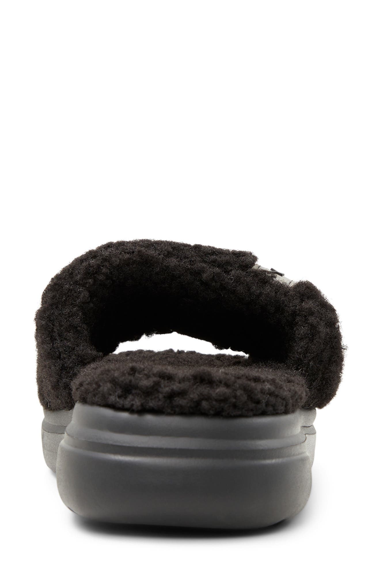 Roxy Gelato Lux Faux Shearling Slide Sandal, Alternate, color, 