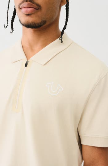 Zip Cotton Polo
