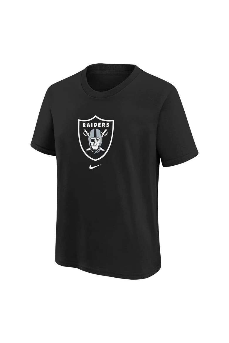 Preschool Nike Black Las Vegas Raiders Team Wordmark T-Shirt, Alternate, color, Black
