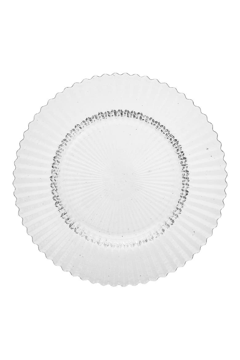 Archie Set of 4 Clear Dessert Plates, Main, color, CLEAR