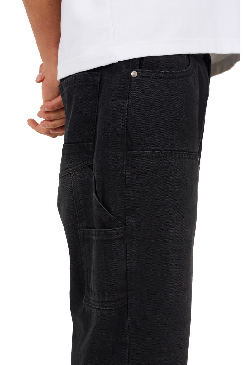Carpenter Loose Fit Long Denim Jean, Alternate, color, Charcoal