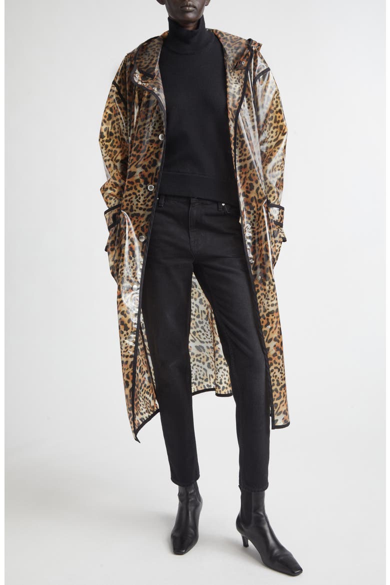 True Leopard Print Raincoat, Main, color, LEOPARD