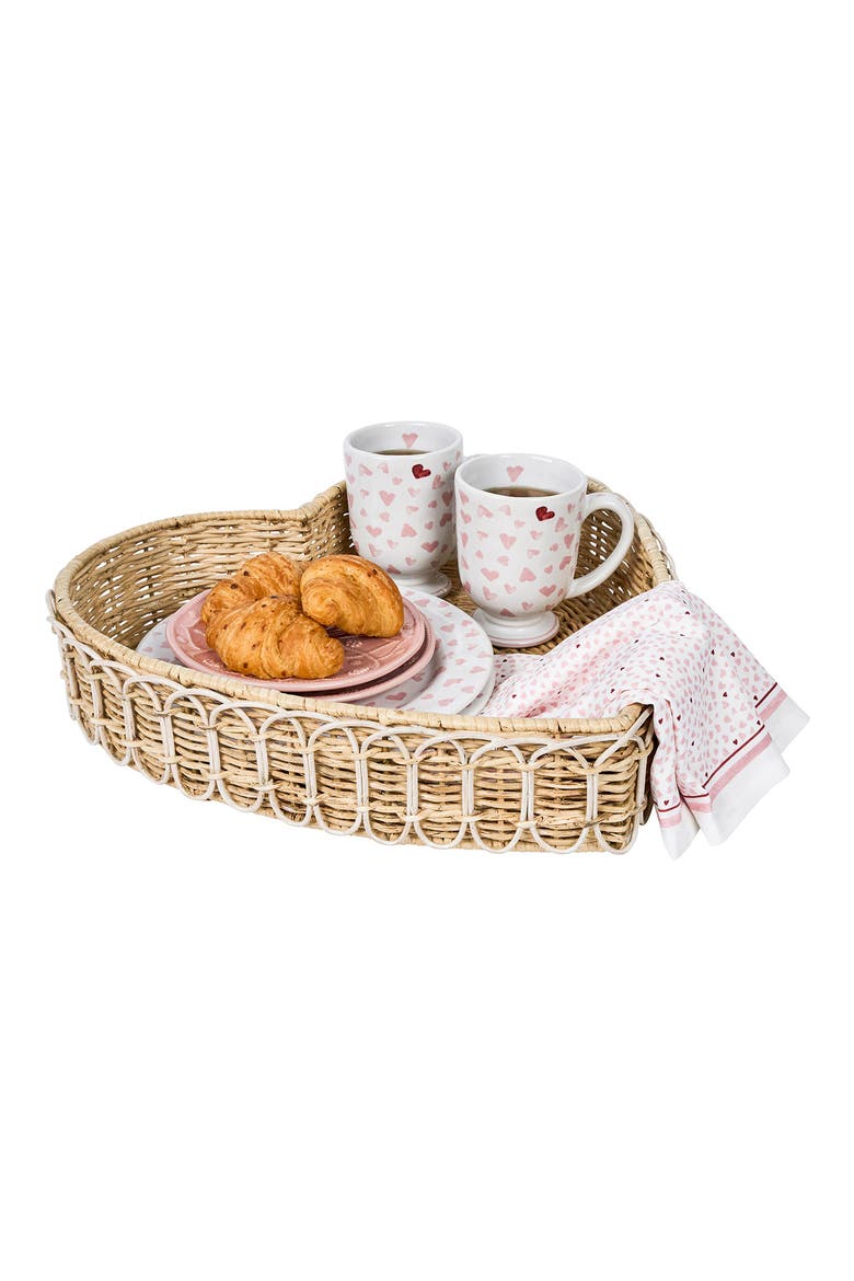 Provence Rattan Heart Tray, Alternate, color, WHITEWASH