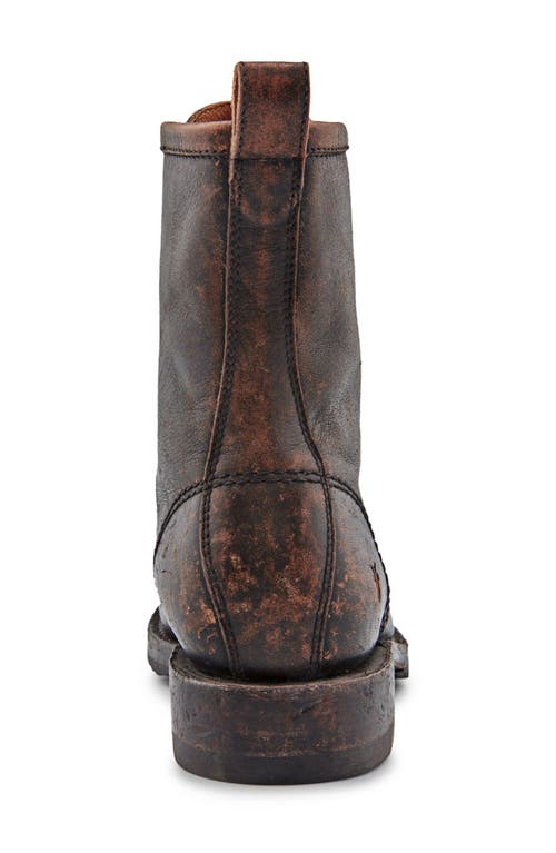 Frye Veronica Leather Combat Boot In Black Black