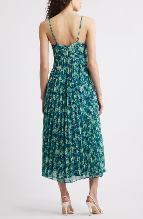 Chelsea28 Floral Pleated Sundress In Green