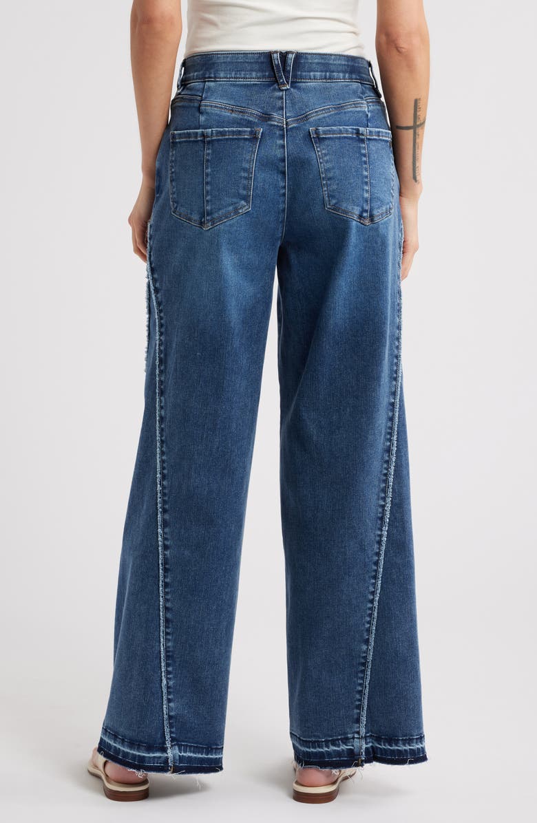 Wit & Wisdom Skyrise Inset High Waist Wide Leg Jeans, Alternate, color, 