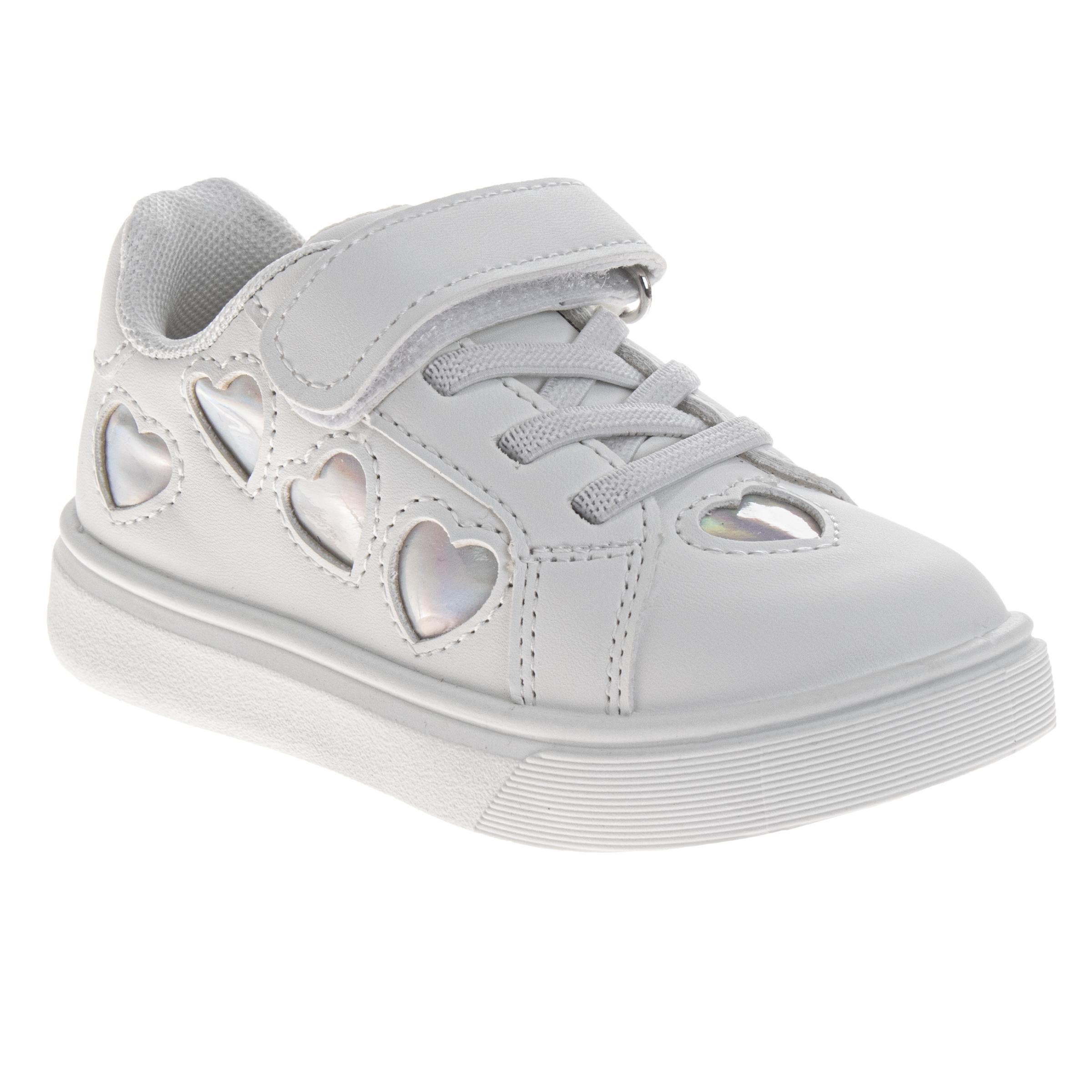 Kensie Girl Sneaker Girls, Main, color, White/Silver
