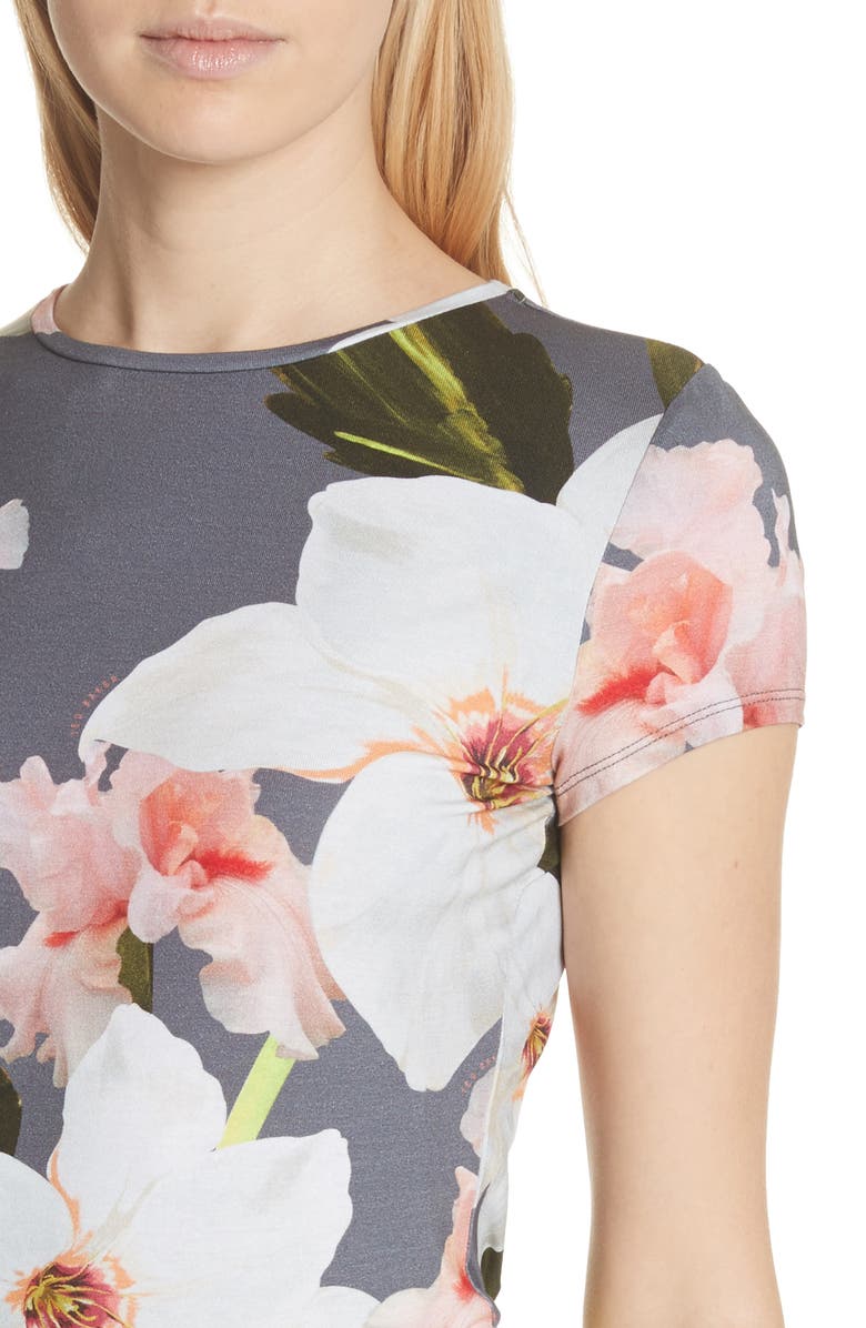 Ted Baker London Chatsworth Bloom Fitted Tee, Alternate, color, 