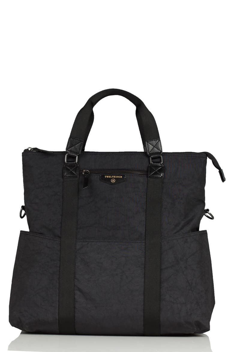 3-in-1 Foldover Diaper Tote, Alternate, color, BLACK