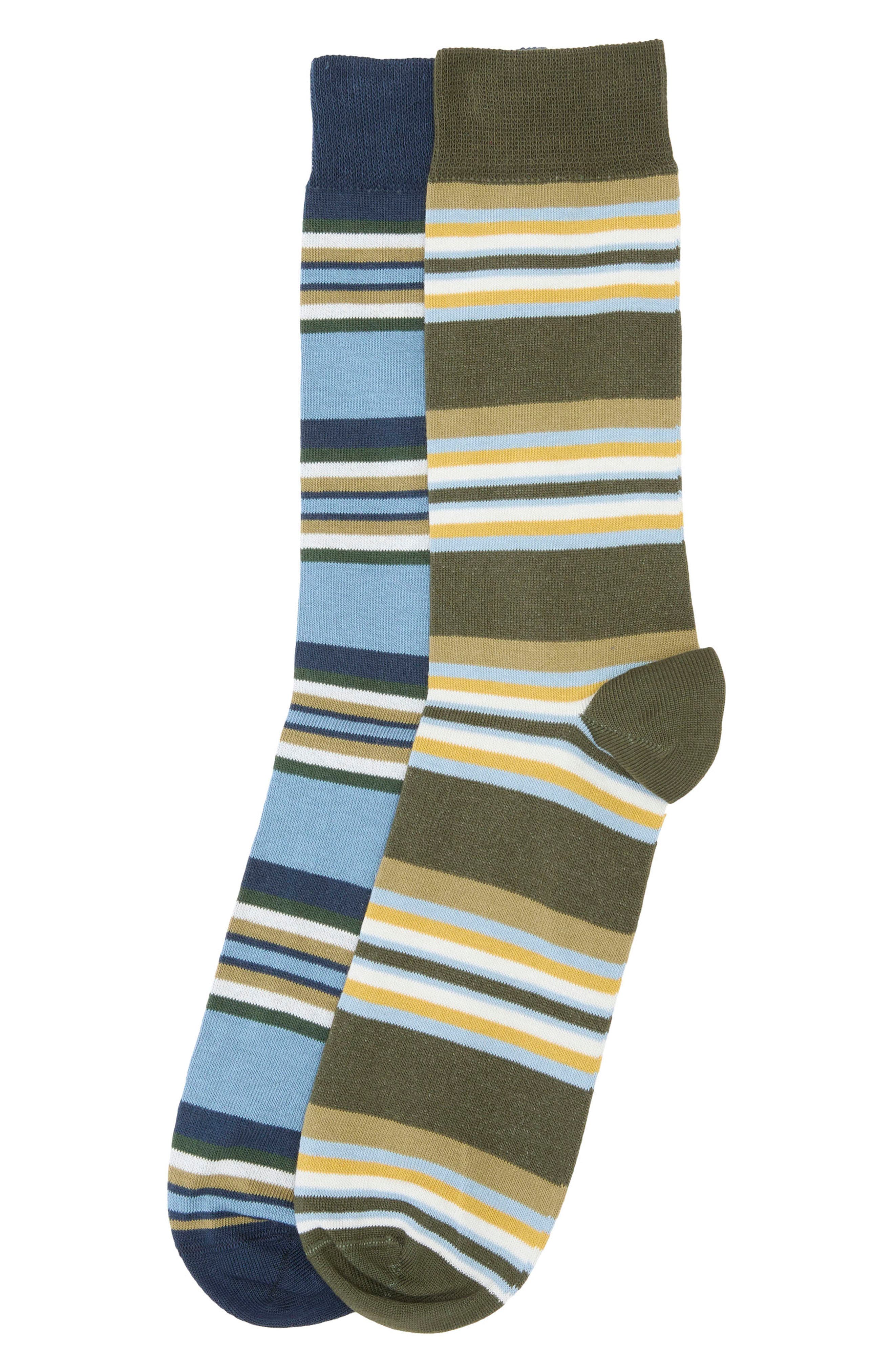 OLIVE/ NAVY STRIPE