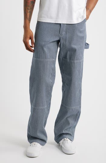 Stan Ray Railroad Stripe Double Knee Painter Pants In Brown