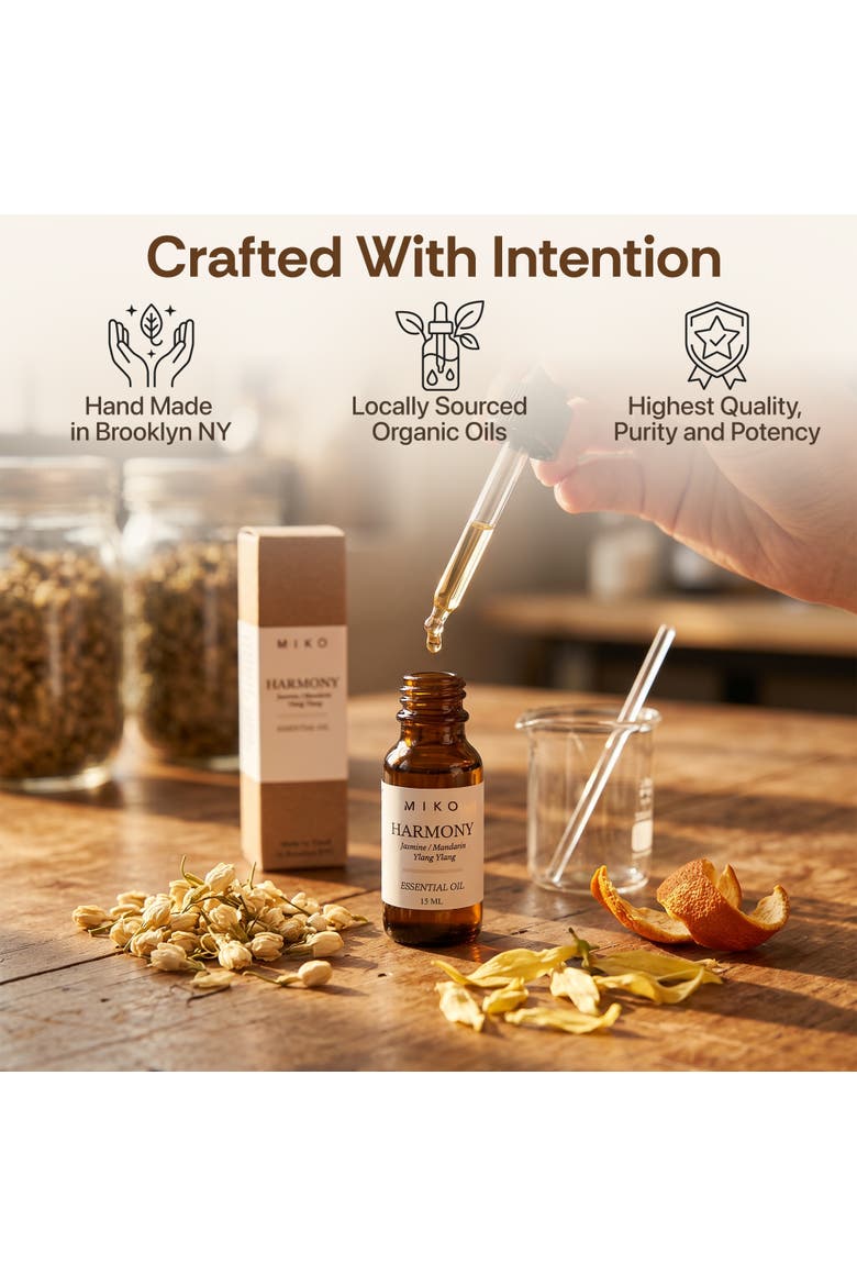 Harmony Essential Oil with Jasmine, Mandarin & Ylang Ylang 100% Organic 15ml, Alternate, color, Clear