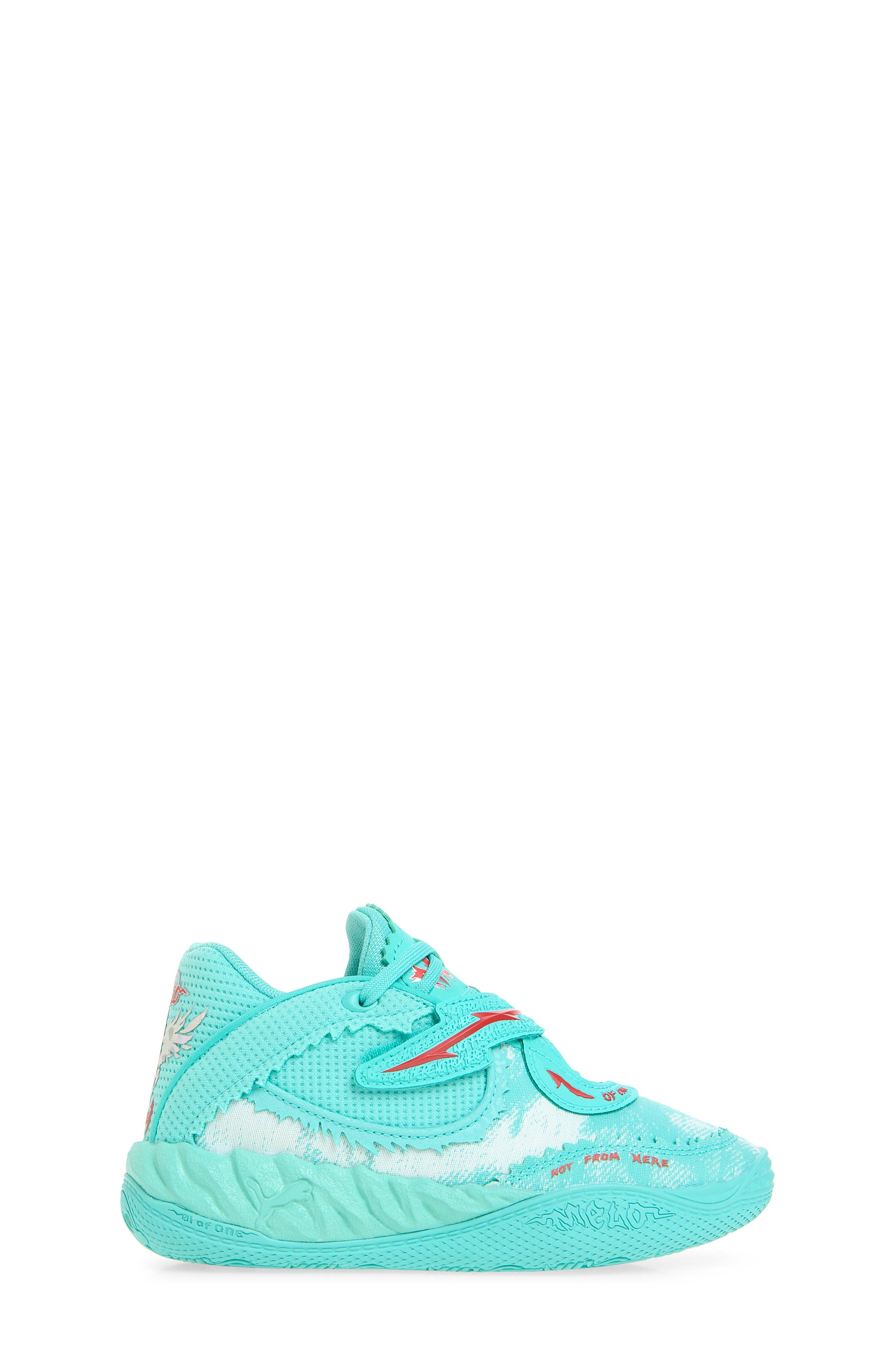 Kids' MB.05 Metallic Sneaker, Alternate, color, AQUATIC/ FOR ALL TIME RED