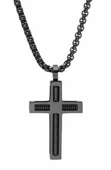 Cross & Cable Pendant Necklace