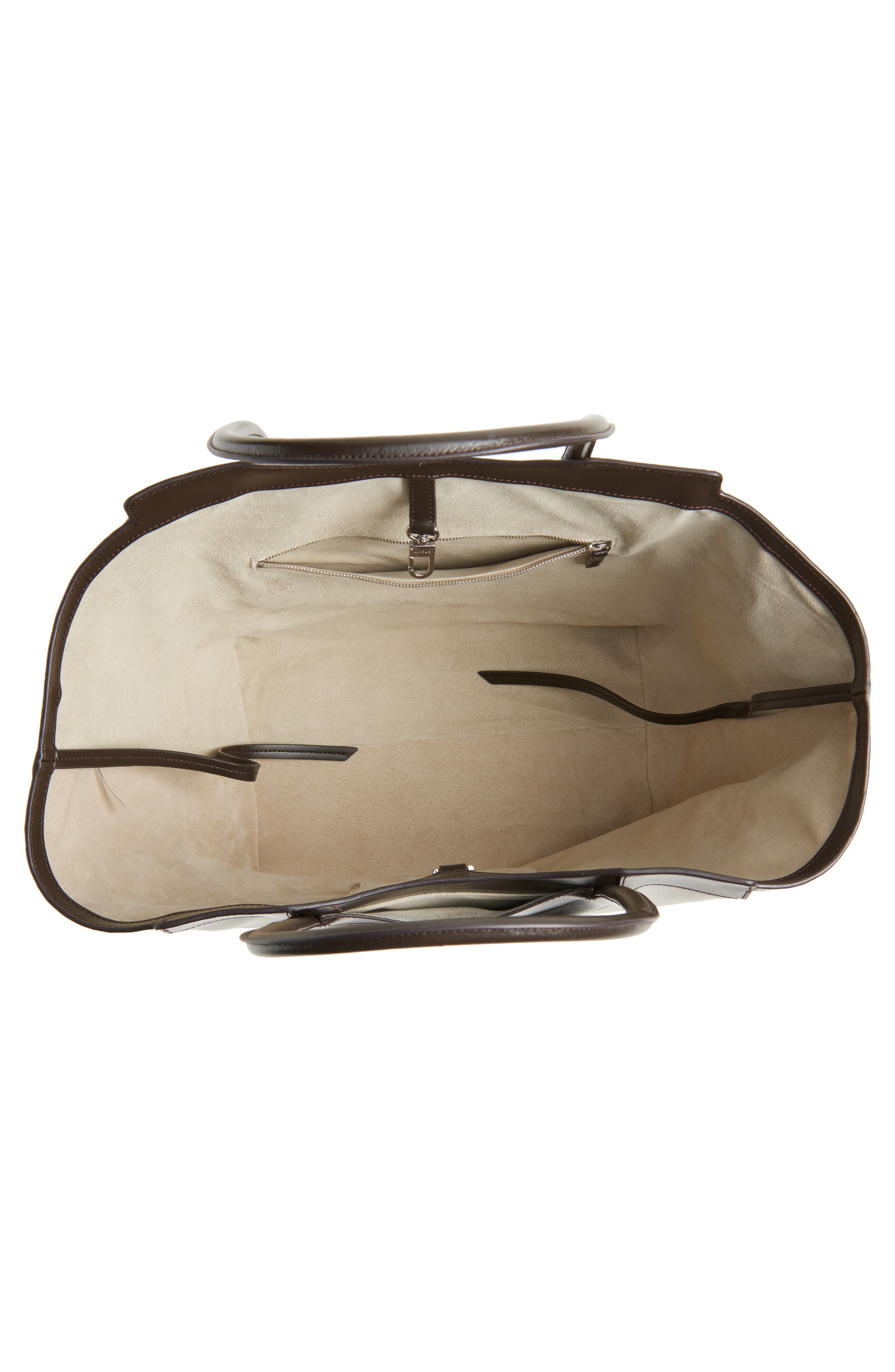 STAUD Maude Canvas & Leather Tote Bag, Alternate, color, Natural/ Espresso