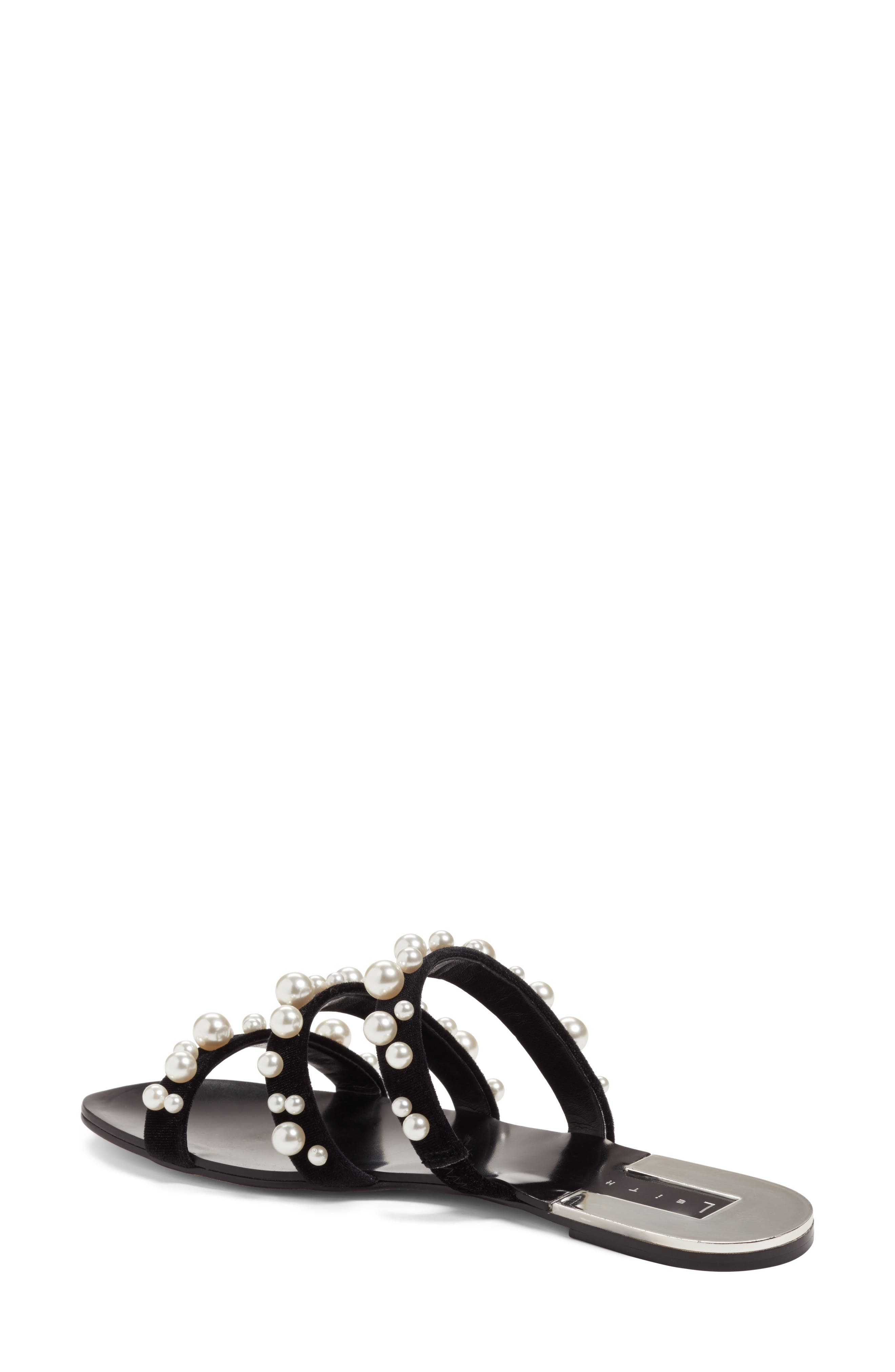 Stunner Embellished Strappy Slide Sandal, Alternate, color, BLACK VELVET