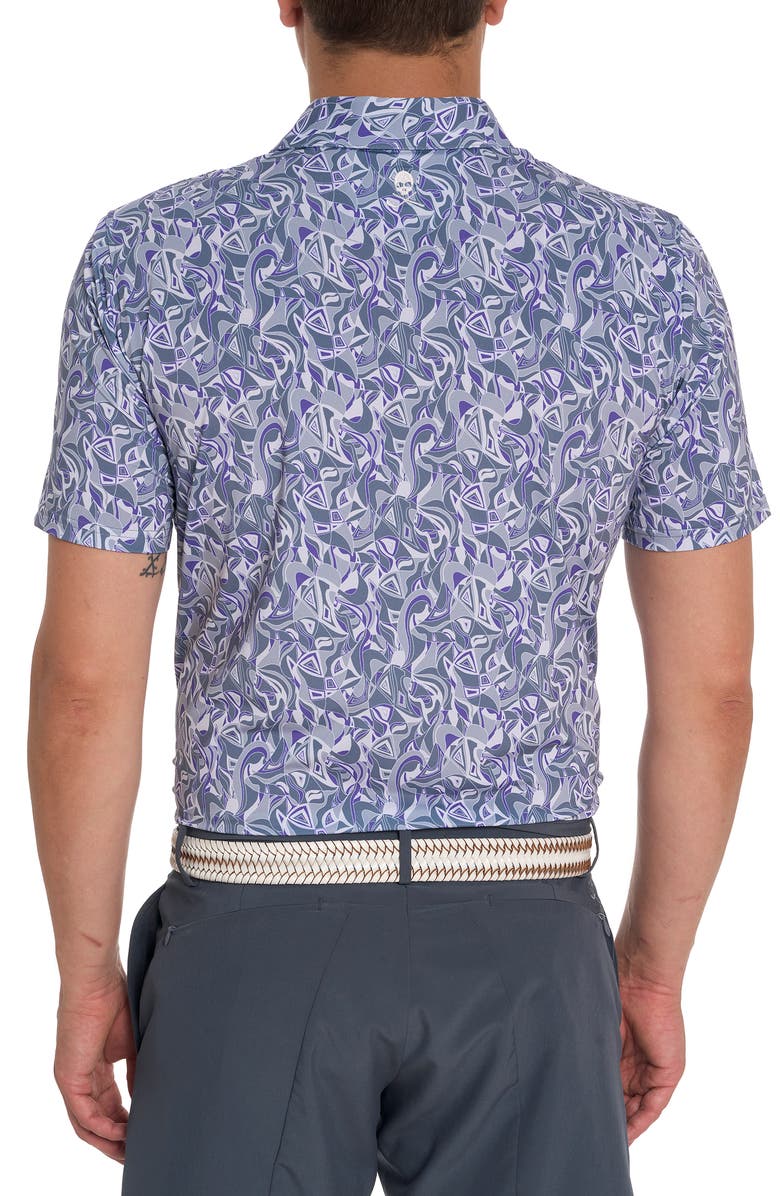 Robert Graham Retro Club Short Sleeve Performance Golf Polo, Alternate, color, Grey