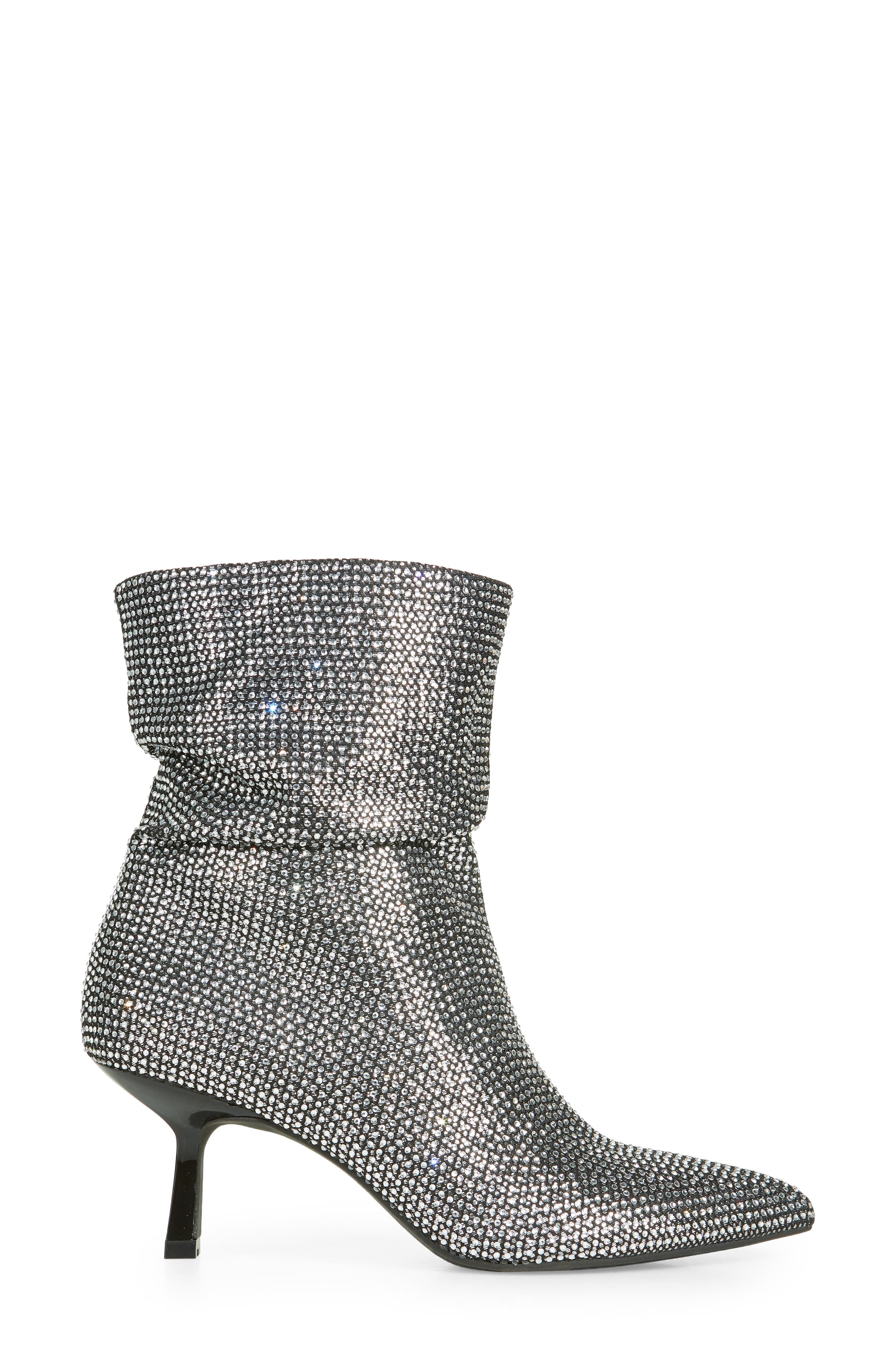 Open Edit Tilly Crystal Embellished Bootie, Alternate, color, Silver
