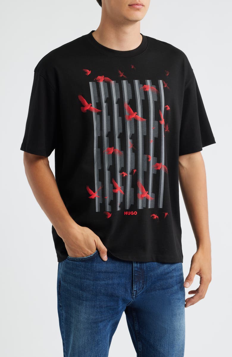 HUGO Digraph Graphic T-Shirt, Main, color, 