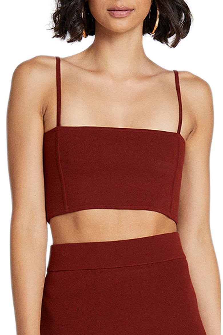 Winnie Crop Knit Camisole, Main, color, SUMAC