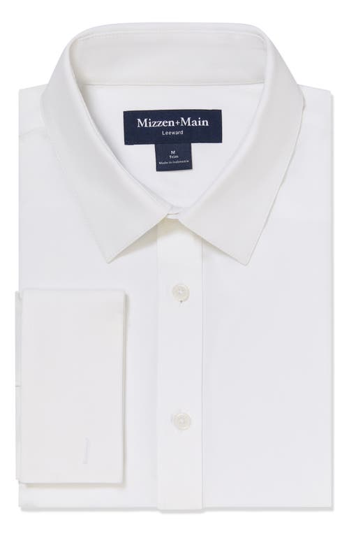 Mizzen + Main Mizzen+main Leeward Trim Fit White Stretch Tuxedo Shirt In White