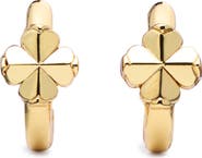 Kate Spade New York spade flower huggie hoop earrings