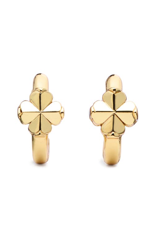 Kate Spade New York Spade Flower Huggie Hoop Earrings In Gold