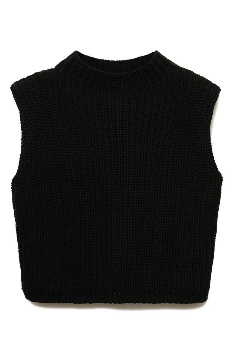 MANGO Shoulder Pad Sweater Vest, Alternate, color,