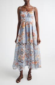Zimmermann Awaken Picnic Eyelet Embroidered Linen Sundress