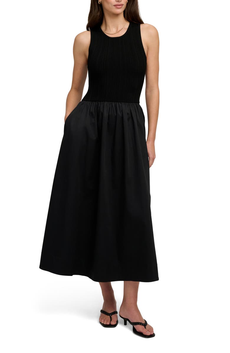 Favorite Daughter The Lennon Sleeveless Maxi Dress, Main, color, Black