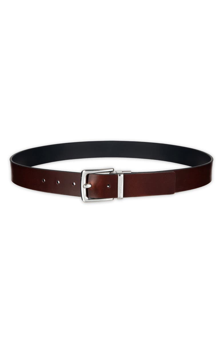 Cole Haan 35mm Reversible Leather Belt, Alternate, color, Chocolate / Navy
