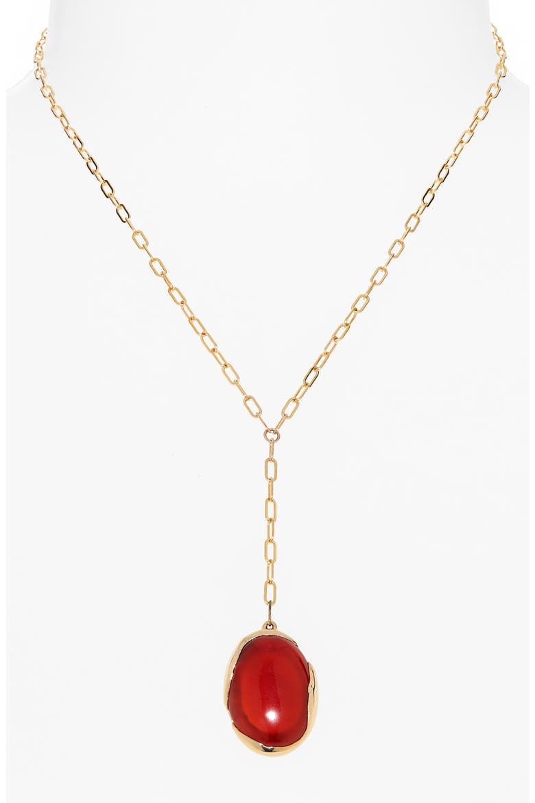 Ovo Y-Necklace, Alternate, color, BRONZE/CARNELIAN