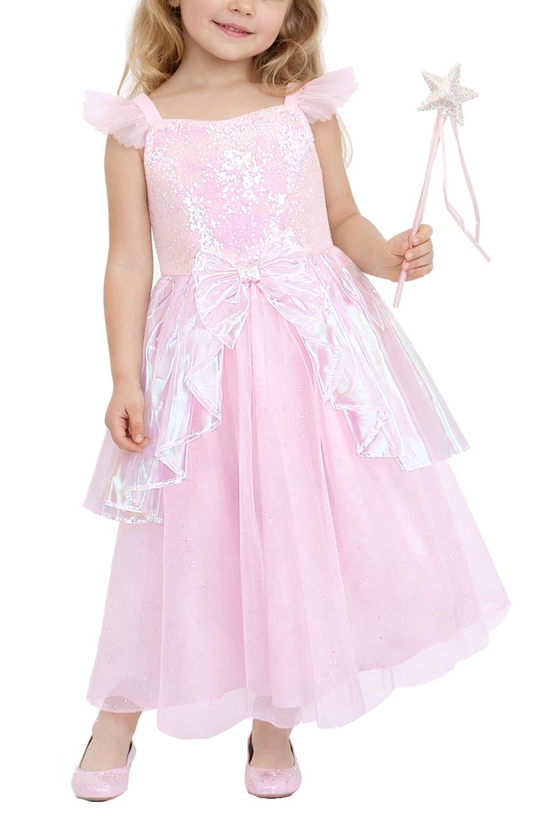 Kids' Princess Sequin Dress & Wand Set, Alternate, color, PINK