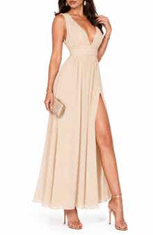 Athen Plunging V-Neck Maxi Dress