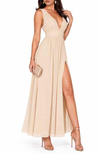 Athen Plunging V-Neck Maxi Dress