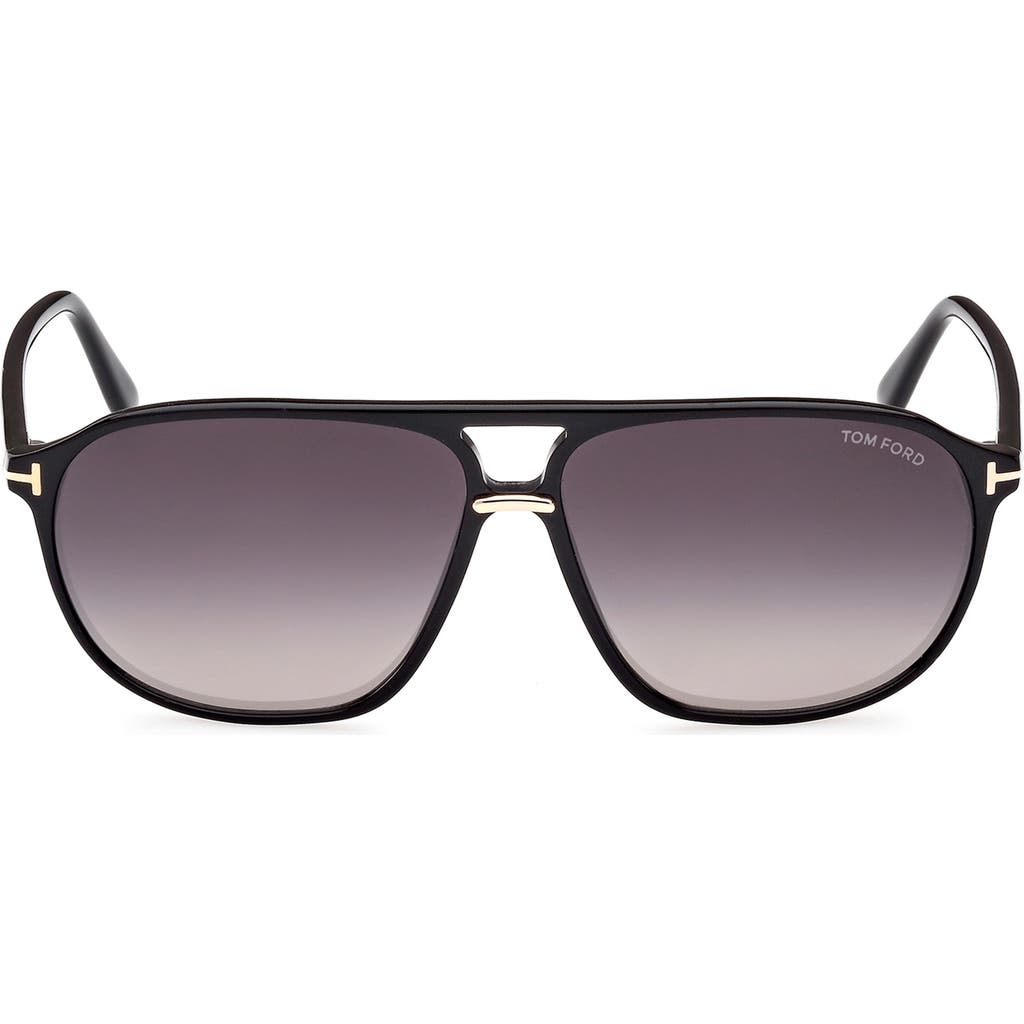Tom Ford Bruce 61mm Navigator Sunglasses In Black
