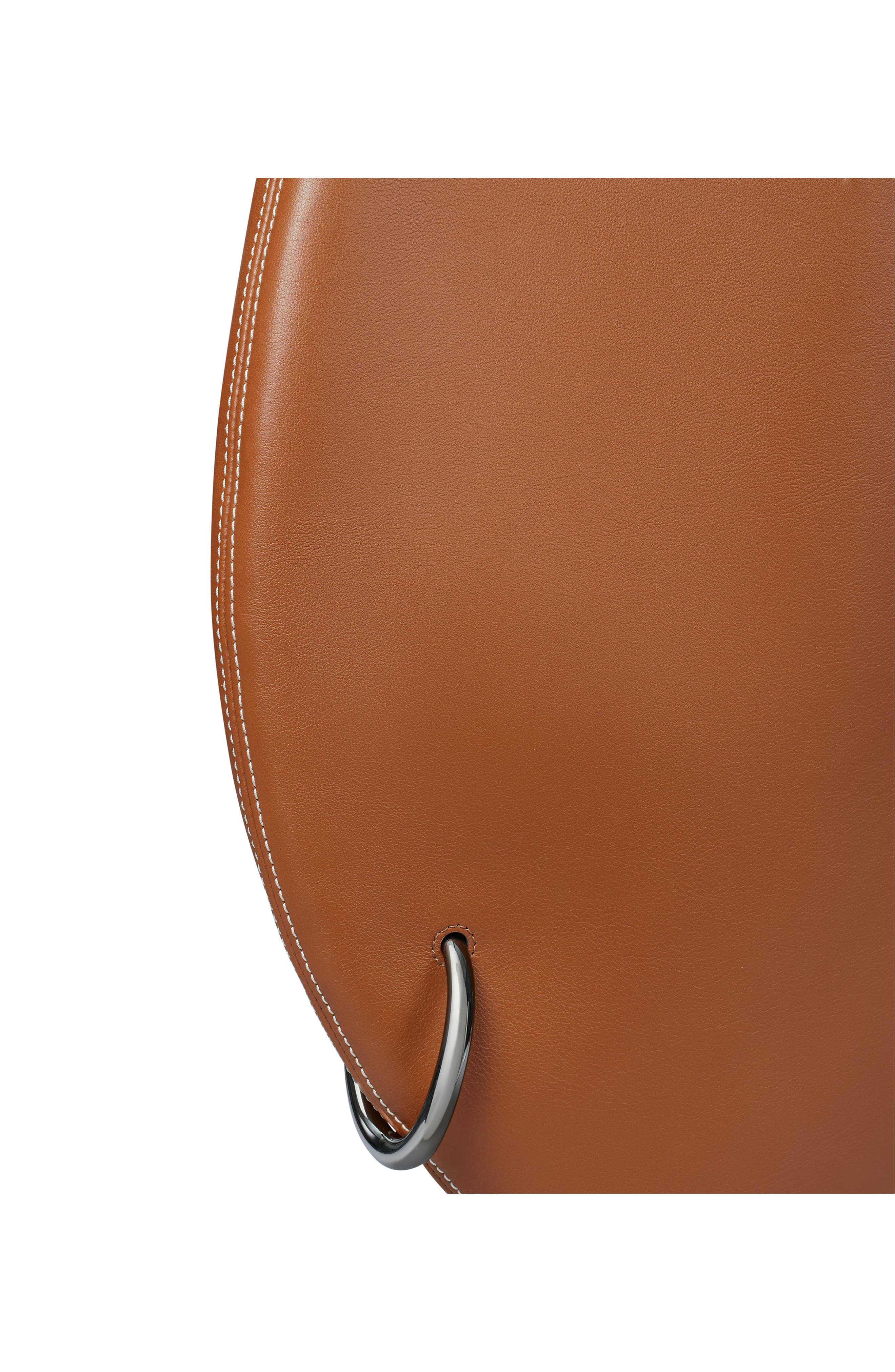 Pierced Soft Leather Shoulder Bag, Alternate, color, AGED TAN