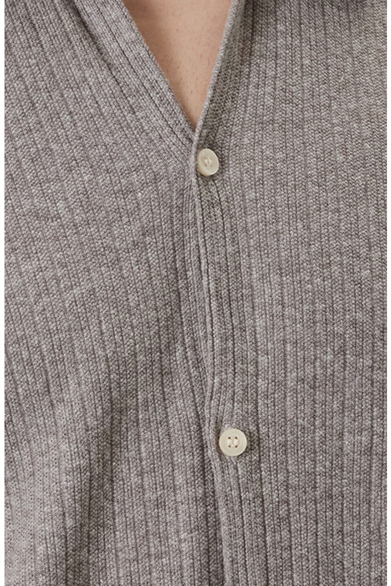 Kestrel Short Sleeve Linen & Cotton Cardigan, Alternate, color, POTTERY