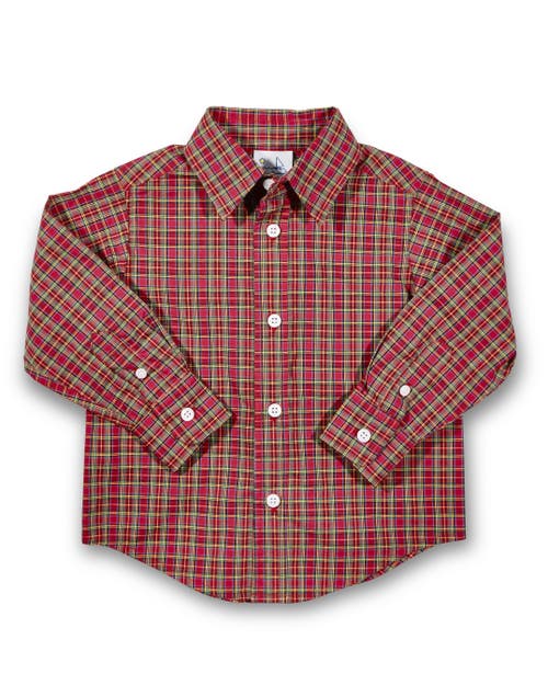 Florence Eiseman Plaid Button Down Shirt In Red