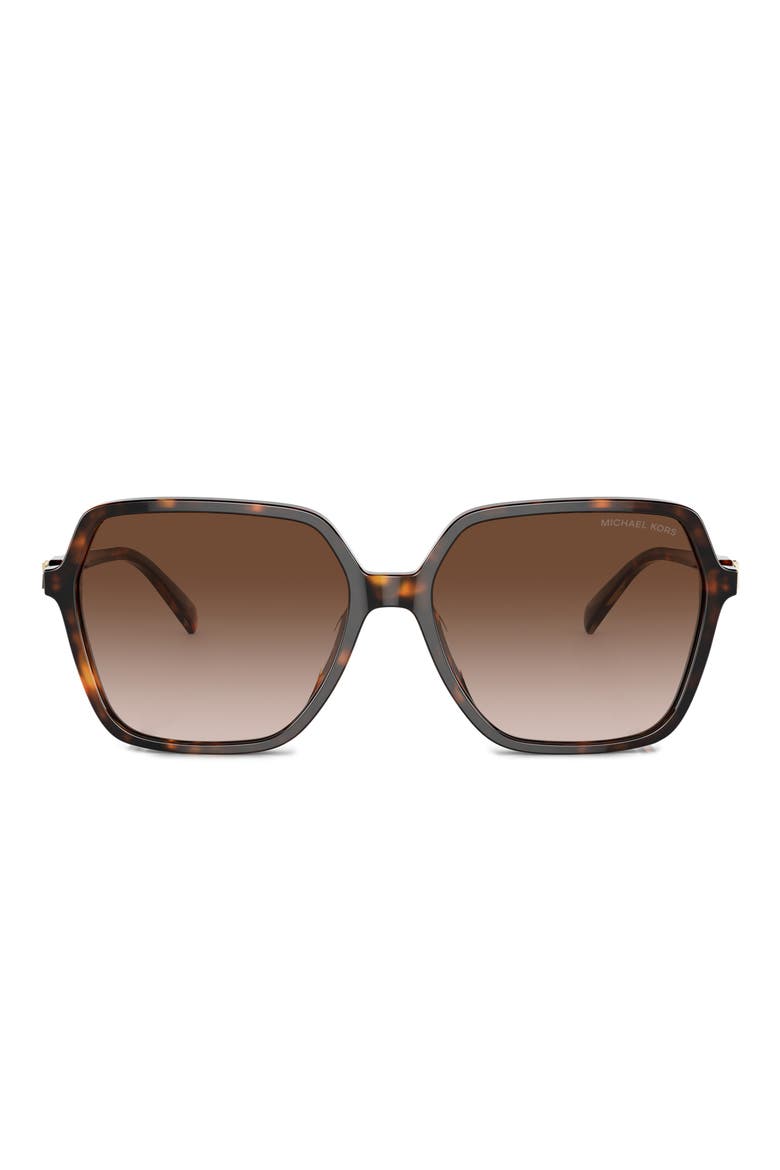 Jasper 58mm Square Sunglasses, Main, color, DK TORT
