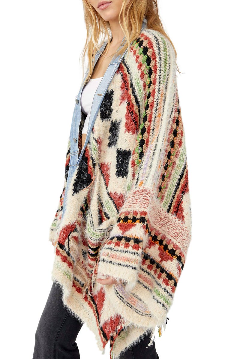Free People Running Wild Poncho, Alternate, color, 