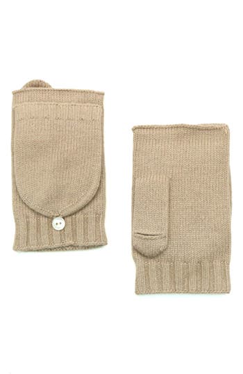 Portolano Flip Top Fingerless Gloves In Brown