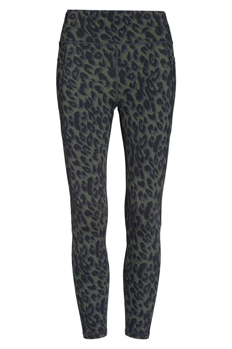 Zero Gravity Pocket 7/8 Run Leggings, Alternate, color, OLIVE LEOPARD PRINT