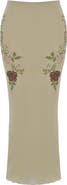 HOUSE OF CB Lailah Embroidered Floral Maxi Skirt