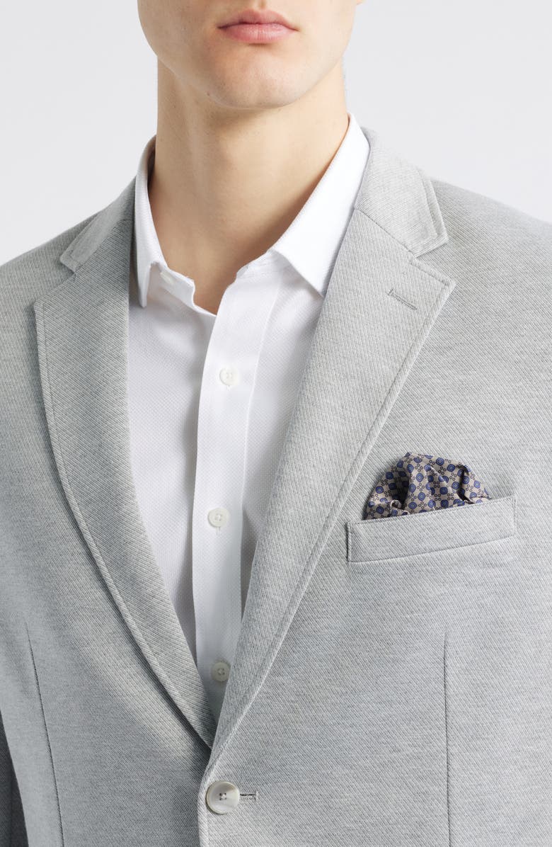 Johnston & Murphy XC Flex<sup>®</sup> Heathered Twill Knit Sport Coat, Alternate, color, Gray