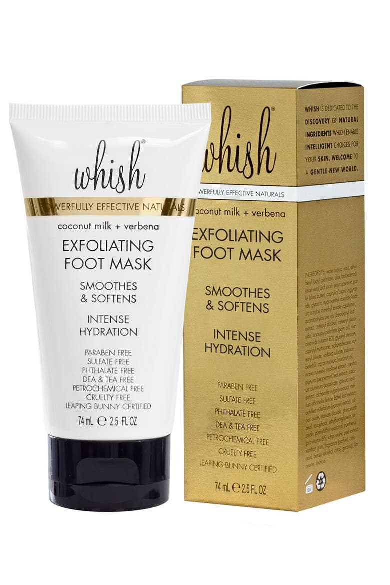 Coconut Milk + Verbena Exfoliating Foot Mask, Main, color, NO COLOR