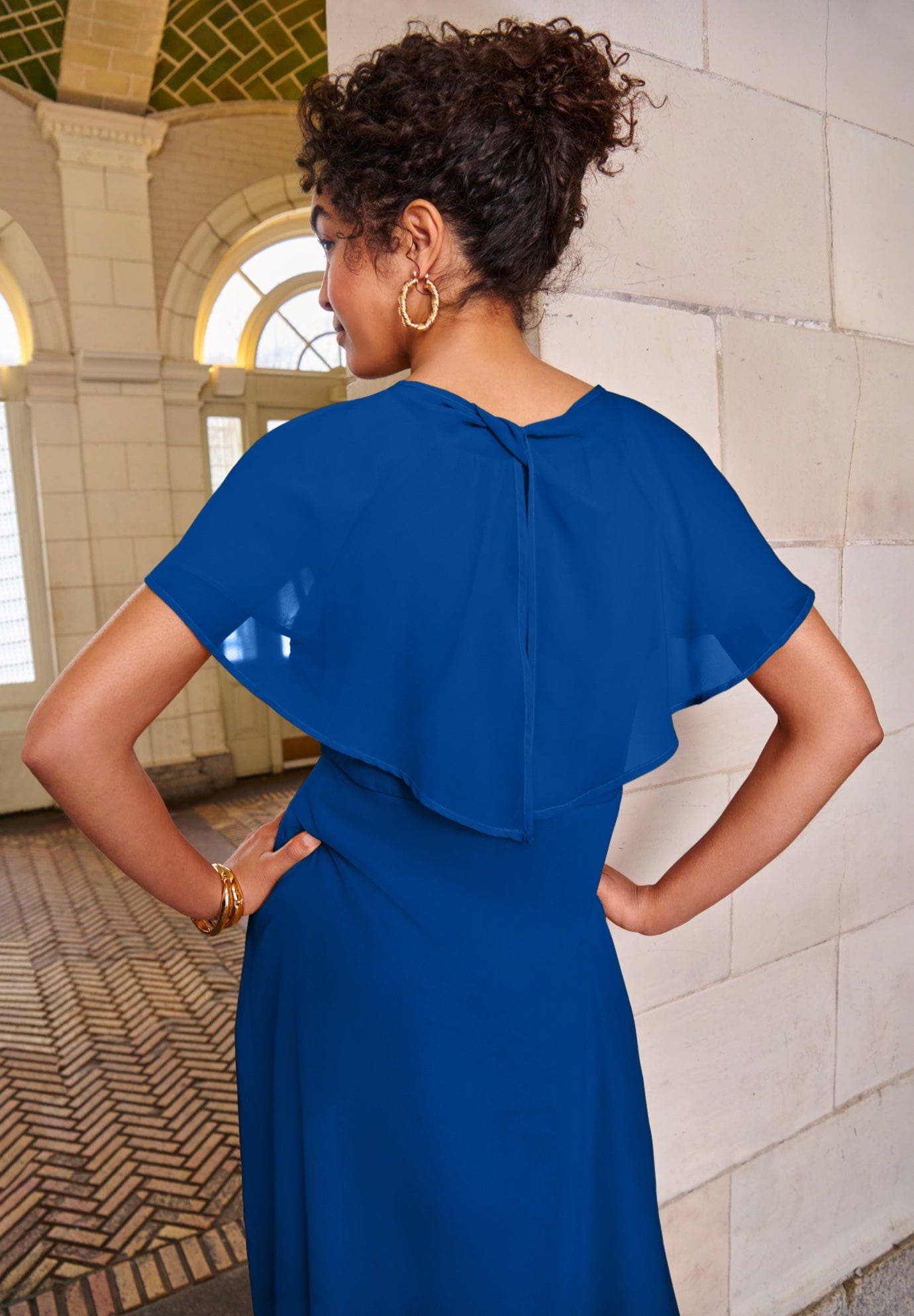 Jessica London Georgette Fit And Flare Caplet Dress (plus) (Women ...