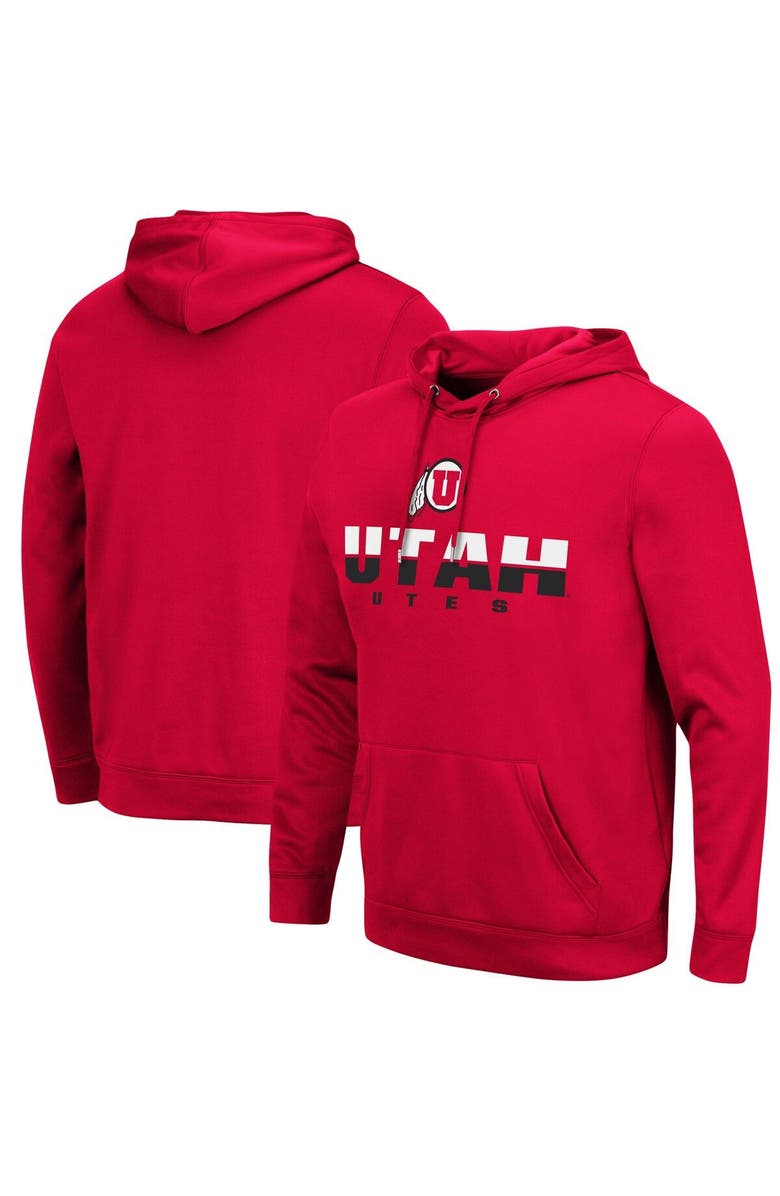 COLOSSEUM Men's Colosseum Red Utah Utes Lantern Pullover Hoodie, Main, color, Red