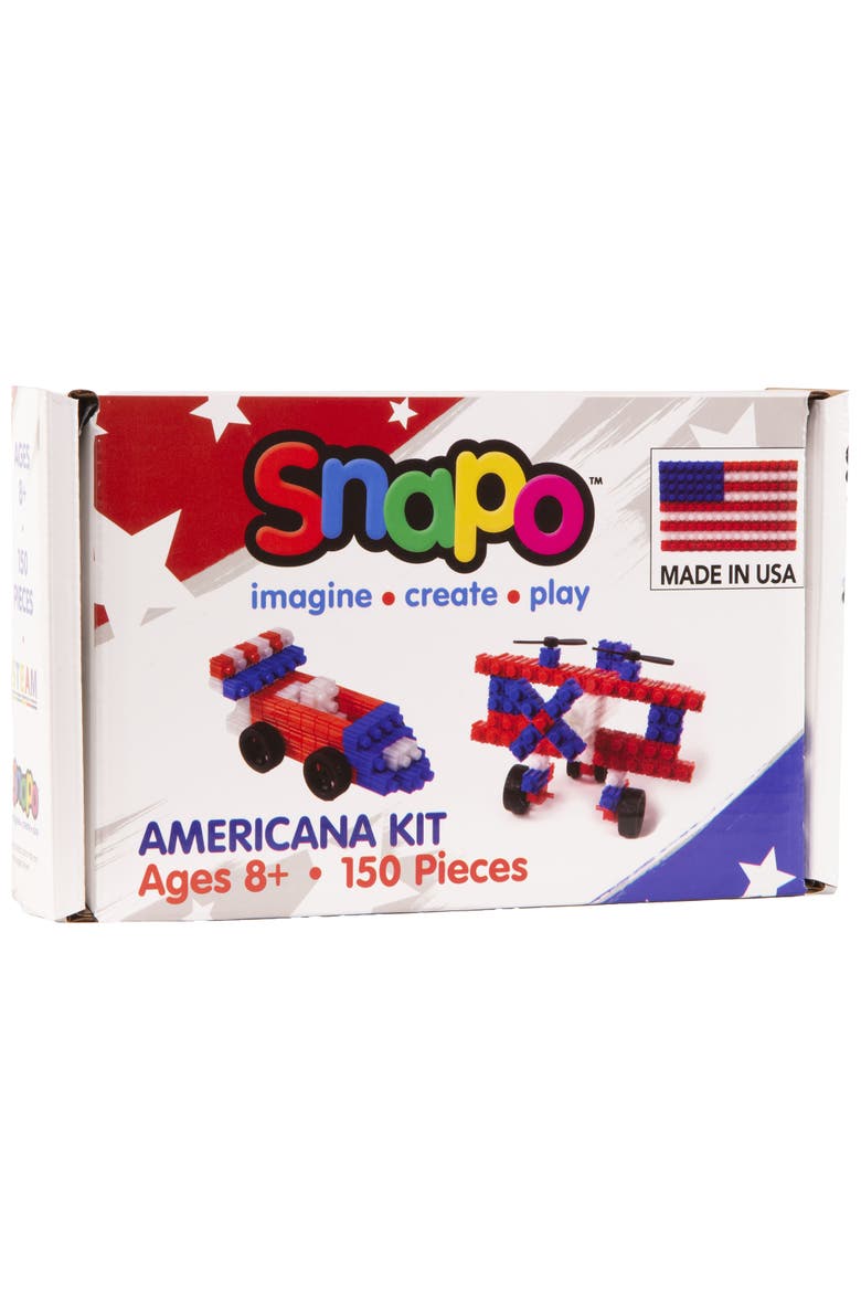 Americana 150 Piece Kit Building Blocks, Main, color, Multicolored